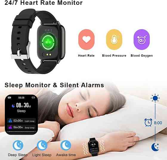 Смарт-часы MOLOCY P32 Black — Умные фитнес-часы 1.69