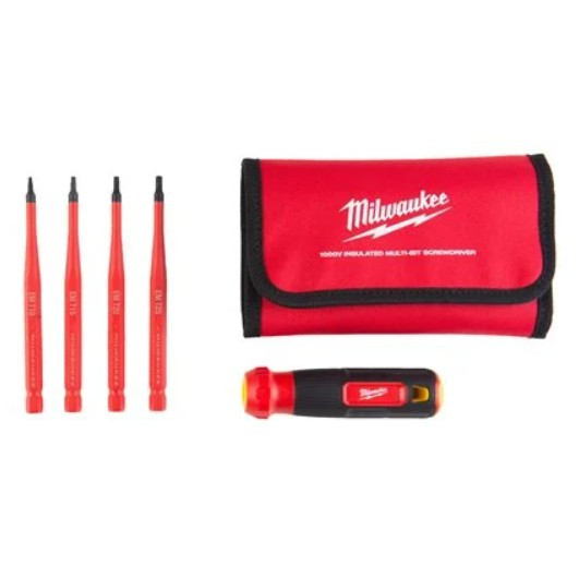 Набір прецезійних викруток VDE MILWAUKEE 4-в-1 (ручка VDE + 4 біт TORX VDE, текстильний чохол) Одеса - фото 5