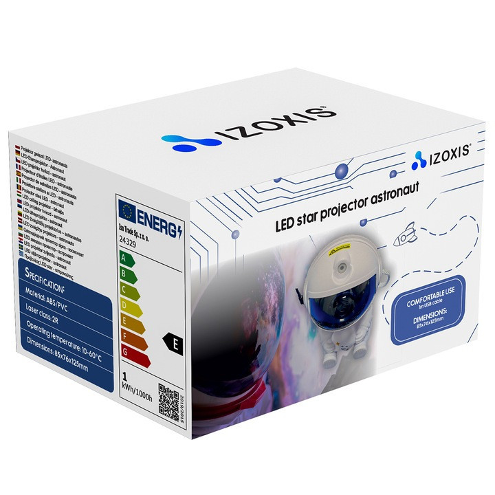 Світлодіодний зірковий проектор - космонавт 7 кольорів з пультом Izoxis (24329) Нововолинськ - фото 7
