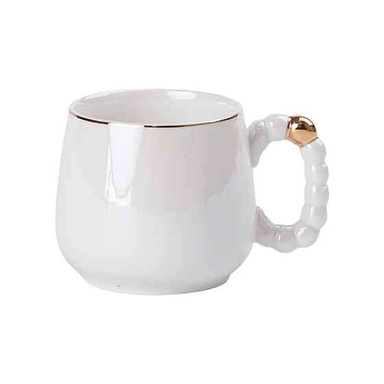 Yiwu Чайний набір на 6 персон із заварювальним чайником та порцелянаовою підставкою Білий HP-15 Коломыя