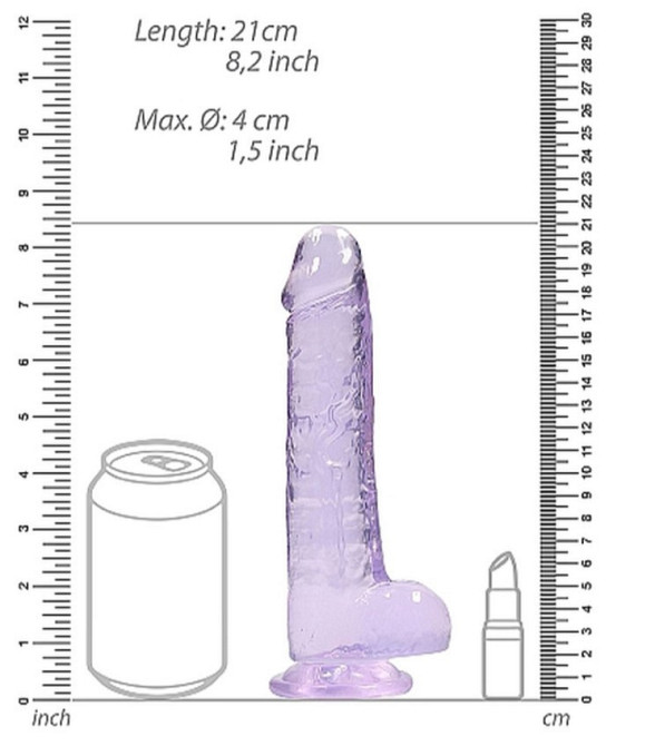 Фалоімітатор - Realrock Dildo 8" Purple Sex Aura Київ - фото 3
