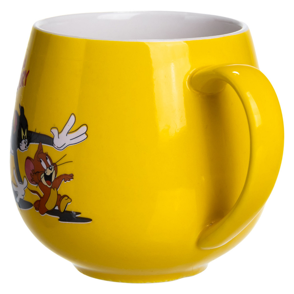 Чашка "Веселі Герої" 400 мл, жовта дитяча фарфоровая Київ - фото 1