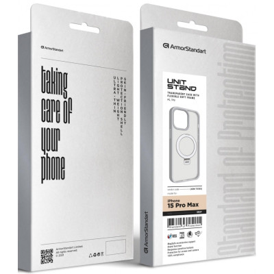 Чохол до мобільного телефона Armorstandart Unit Stand Apple iPhone 15 Pro Max Grey (ARM70583) Вінниця - фото 2