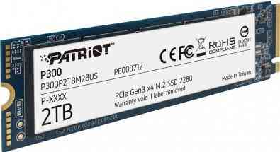 Накопичувач SSD M.2 Patriot P300 2TB NVMe 2280 PCIe 3.0x4 3D NAND TLC Киев