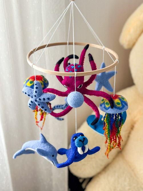 Дитячий мобіль на ліжечко «Підводний світ» Київ - фото 7