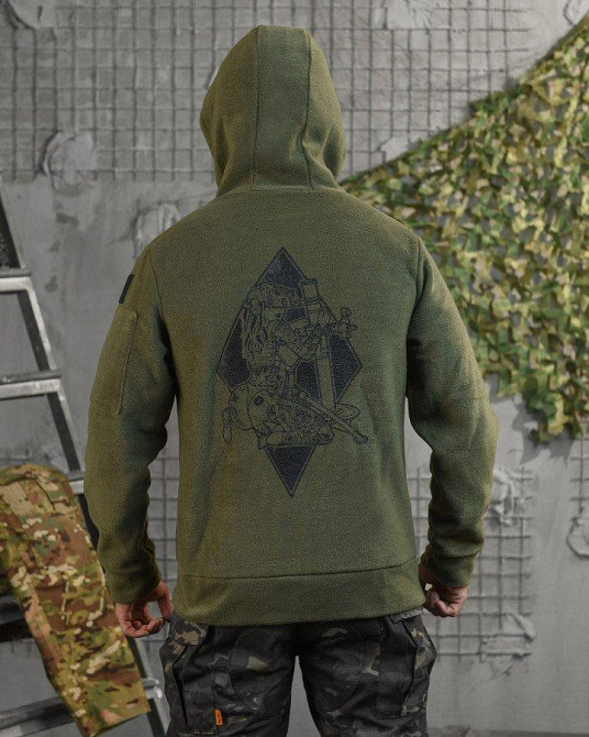 Тактическая кофта флисовка олива  на змейке Одесса - изображение 4