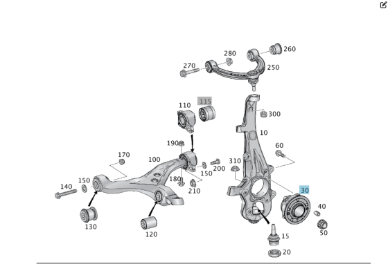 Mercedes-Benz  A1663340206 Ступиця передня з підшипником ML/GLE W166 GLE Coupe C292 GL/GLS X166 Одеса