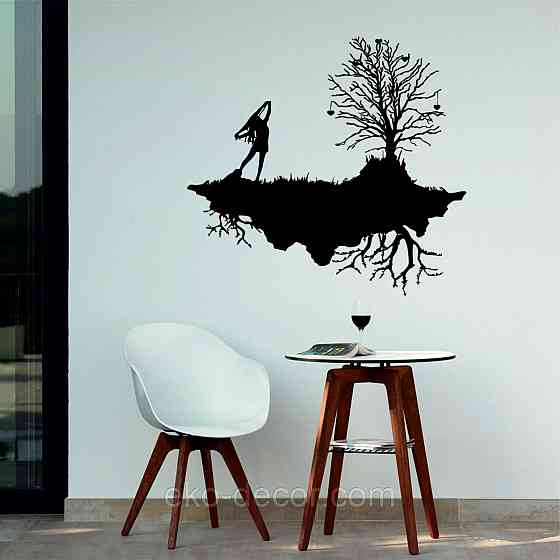 Декоративное настенное Панно «Дерево», Декор на стену 70*60 см, Черный Киев