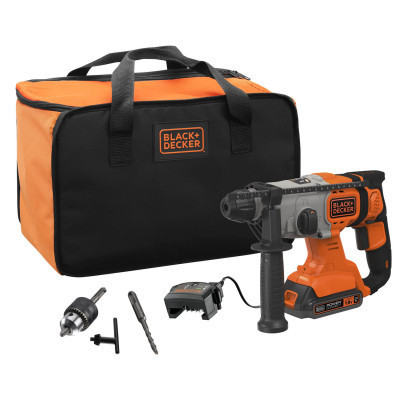 Перфоратор Black&Decker SDS-Plus,18 В, 2Ah, 1.2 Дж, 3 режима, сумка, 2.2 кг (BCD900D1S) Винница - изображение 11