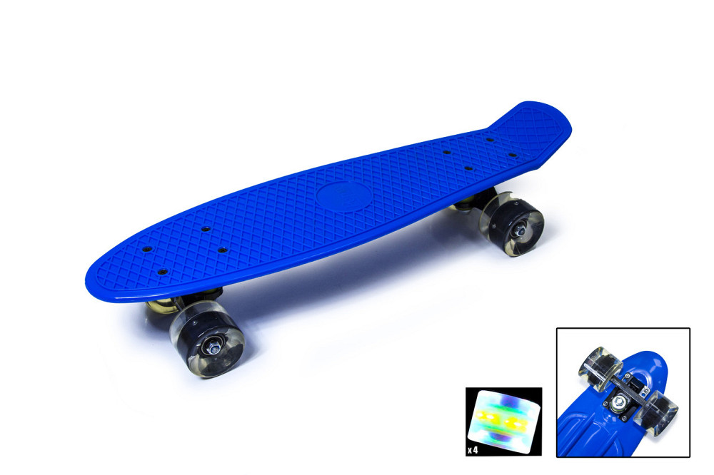 Пластборд Penny Board BLUE Синий. Колеса светяться Одесса - изображение 2