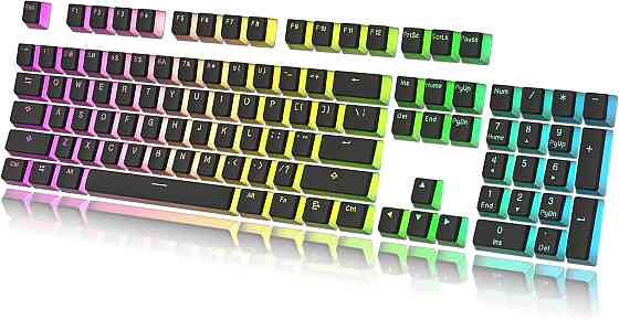 Набор колпачков Pudding Doubleshot PBT 108 клавиш OEM профиль ANSI US для механической клавиатуры черный Киев