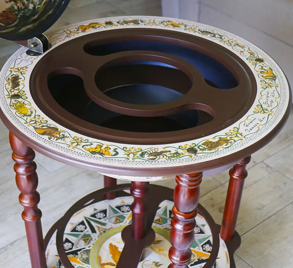 Глобус бар підлоговий Мапа світу беж-кава сфера 40 см Гранд Презент mastersem Київ - фото 2