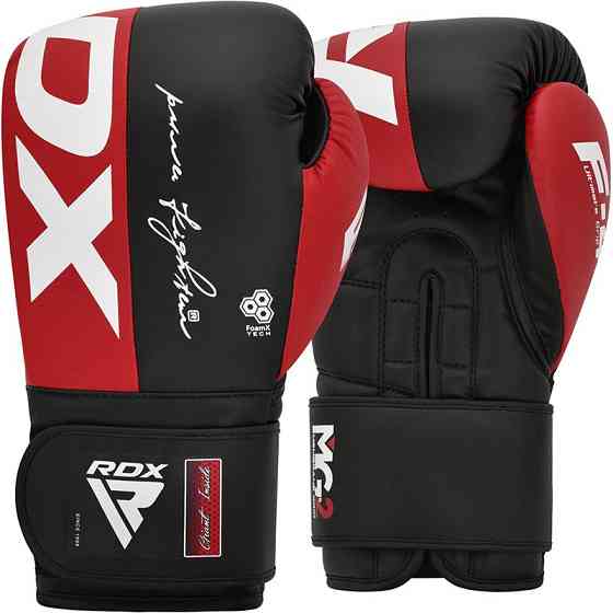 Боксерські рукавиці RDX REX F4 RED/BLACK-12 унцій Каменское