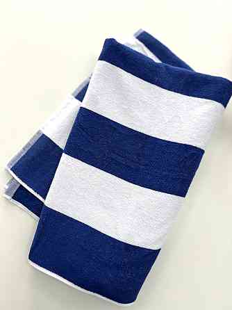 Пляжное полотенце махровое Ideal Textile в полоску 90х170 см (56860346) синя смужка Черновцы