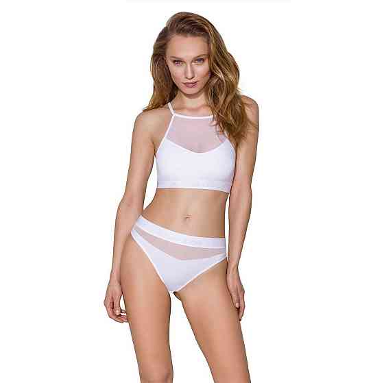 Спортивний топ з прозорою вставкою Passion PS006 TOP M, white Sex Aura Київ