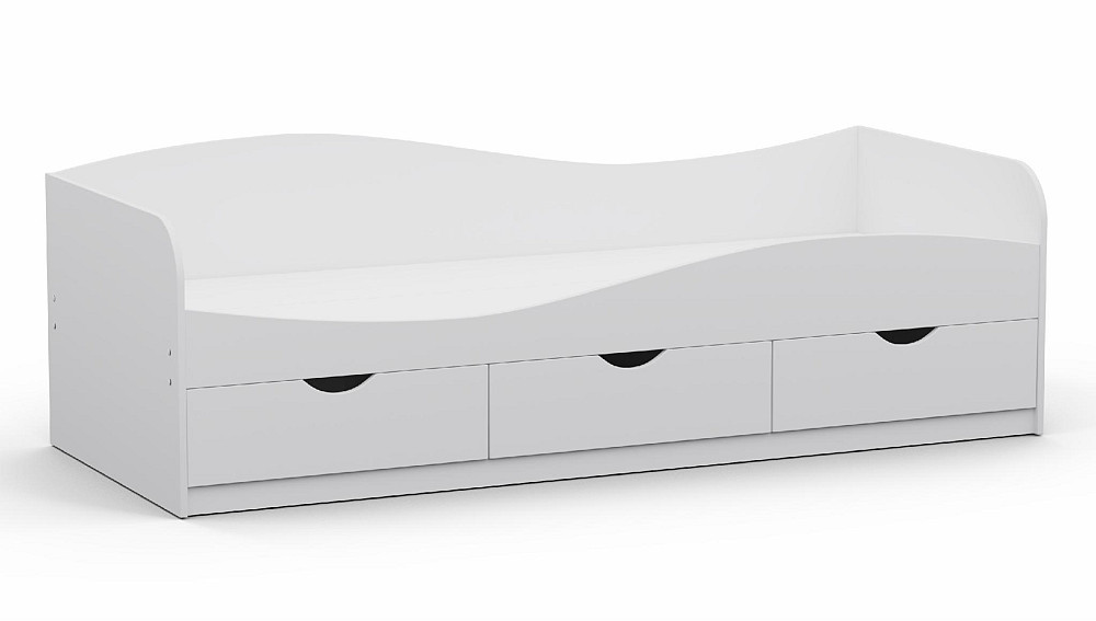 Кровать односпальная L-9, Белый, 2030х834х656 Львов - изображение 1