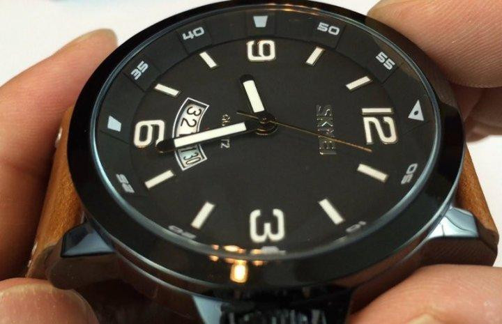 Чоловічий класичний наручний годинник Skmei 9115 Чорний з коричневим Київ - фото 3