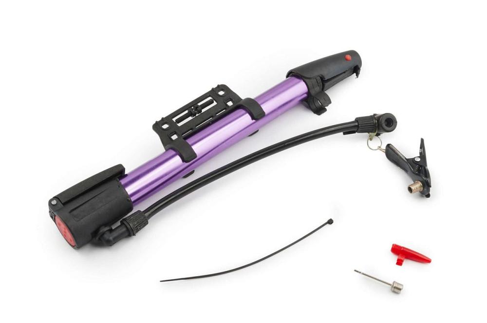 Насос ручний (L-25 см, з кріпленням на раму, фіолетовий) OP Мукачево - фото 1