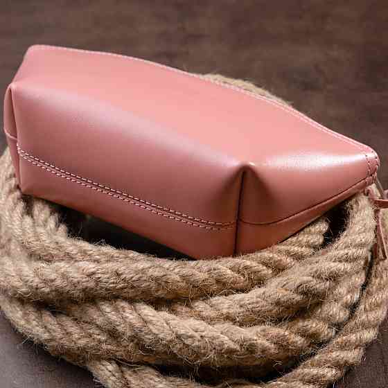 Женская косметичка из кожи Amelin GRANDE PELLE 11299 Пудровая Киев