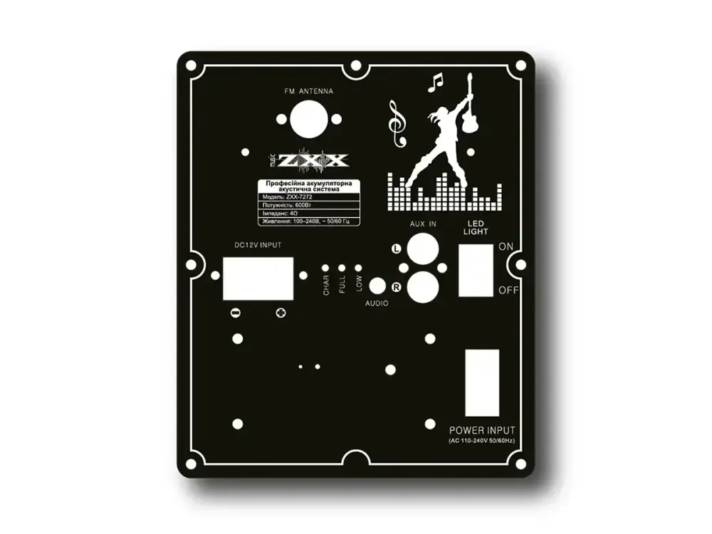 Акустична переносна колонка ZXX-7272 600Вт 15" 66х45х31см TWS/USB/SD/FM/BT/MIC/ДК Одеса - фото 6