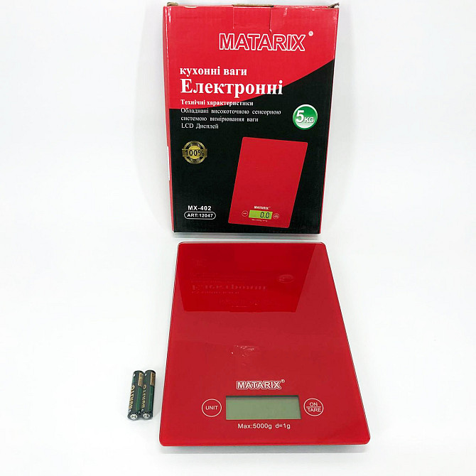 Весы кулинарные Matarix MX-402 5 кг, Простые кухонные весы, Точные кухонные весы, CE-631 Весы электронные Киев - изображение 2