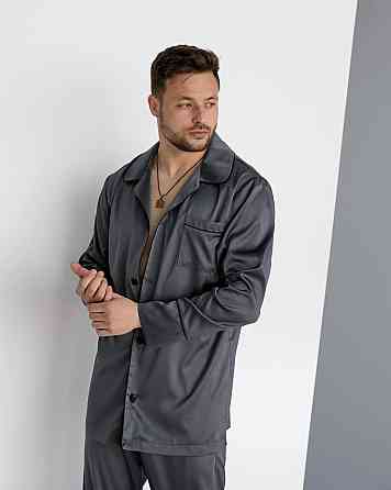 Мужская пижама шелк Графитовый S Харьков