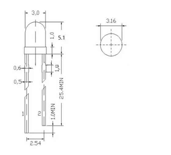 LED світлодіод 3мм 2-2.3В 20мА жовтий 1000 шт – комплект діодів для пайки, підсвітки та індикації MasterSem Київ