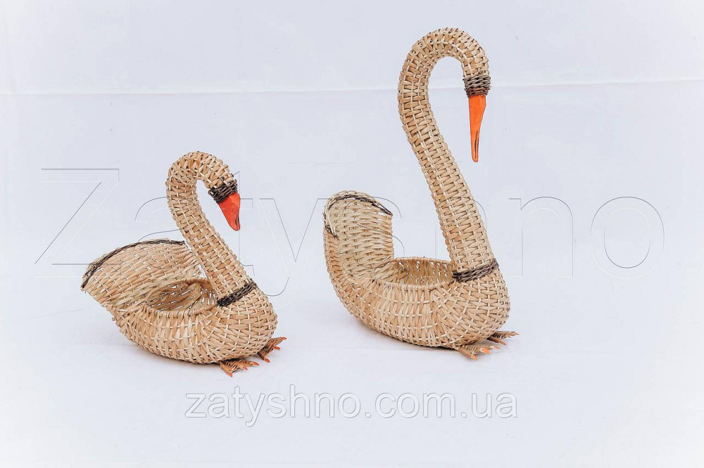 Кошик лебідь для вазонів | кошик плетений сувенірний | гарний плетений кошик Київ - фото 2