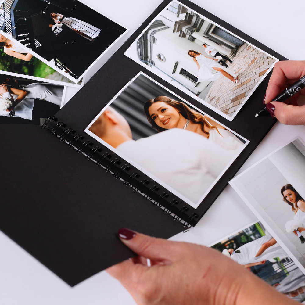 Альбом на пружині  20х23 см 20 сторінок + 2 маркери Чорний Тернопіль - фото 7