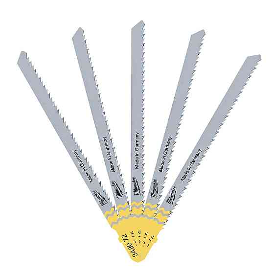 Полотна для лобзика T101BR MILWAUKEE, 105 мм/ крок зуба 2,5 мм, (5шт), (зворотній різ) Одеса