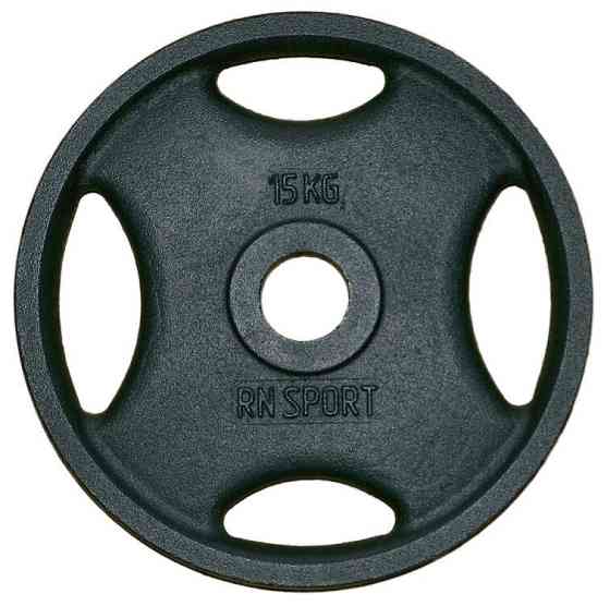 Диск чавунний 15 кг на гриф 50 мм Гантелі, гирі, штанги та диски металевий Київ