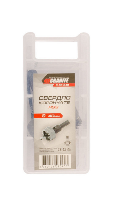 GRANITE Свердло корончасте GRANITE HSS 40 мм 6-08-040 Київ - фото 2