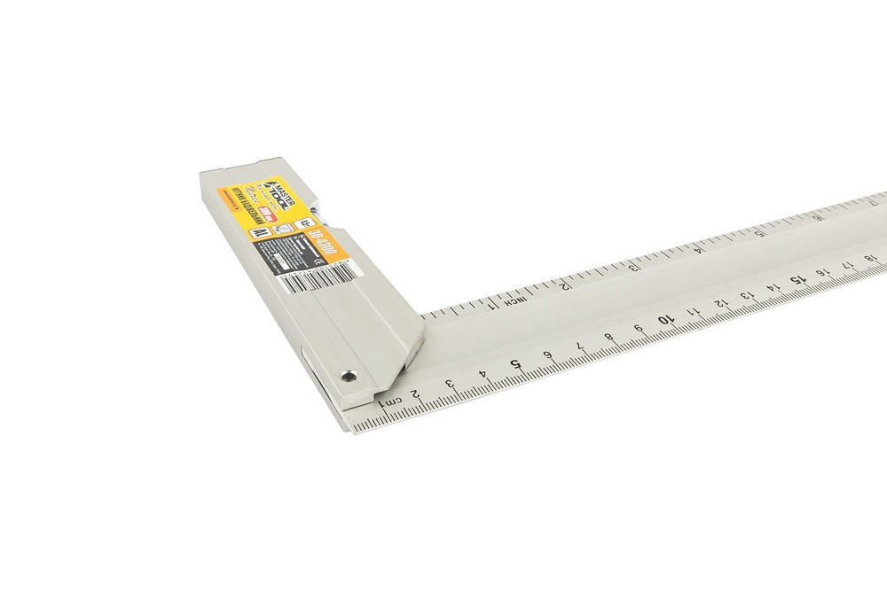 Косинець будівельний алюмінієвий MASTERTOOL 300 мм ручка Al з капсулою 0,5 мм/1м 30-4300 Рівне - фото 7