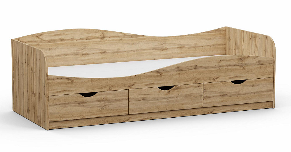 Кровать односпальная L-9, Дуб Аппалачи, 2030х834х656 Львов - изображение 1