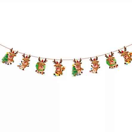 Новогодняя гирлянда Олени 280 см разноцветный Киев