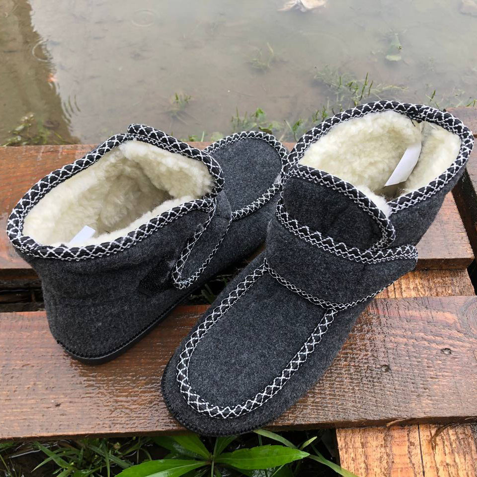 Женские валенки на подошве 38р, Женские бурки бабуши Галоши утепленные эва EF-98 Львов - изображение 5