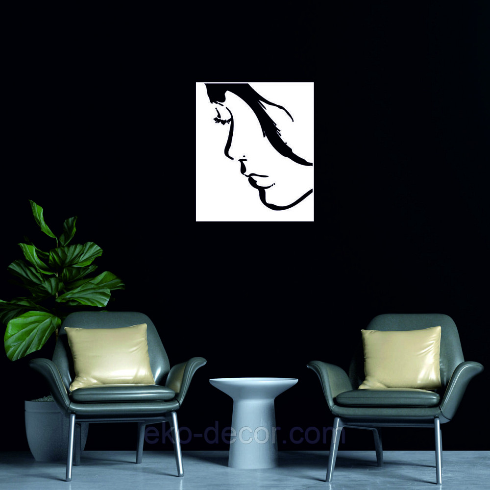 Декоративное настенное Панно «Женский Образ», Декор на стену 70*59 см, Белый Киев - изображение 5