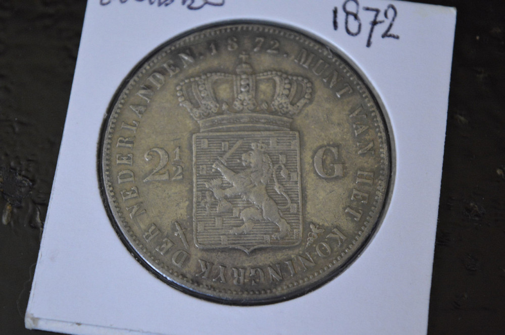 Нидерланды 2 1/2 гульдена 1872г серебро. Полтава - изображение 1