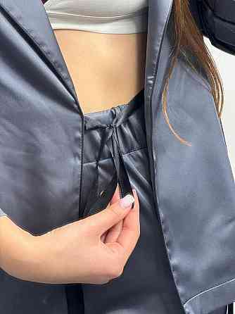 Піжама жіноча шовкова зі штанами Графітовий ч/к XL/2XL Харків