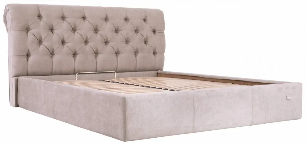 Кровать London Comfort 140 х 200 см Мисти Mocco С подъемным механизмом и нишей для белья Мокко Киев - изображение 3