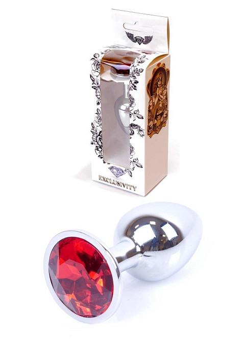 Анальна пробка - Jewellery Silver Plug Red Sex Aura Київ - фото 1