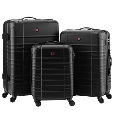 Набор чемоданов Wenger Amplar 3 в 1 (S,M,L) пластик, 4 колеса, чорний (653149) Винница - изображение 2