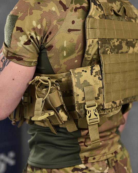 Плитоноска піксель з підсумками 4 точки скидання кордура підсумки під магазин аптечку рацію Турецька Одеса - фото 18