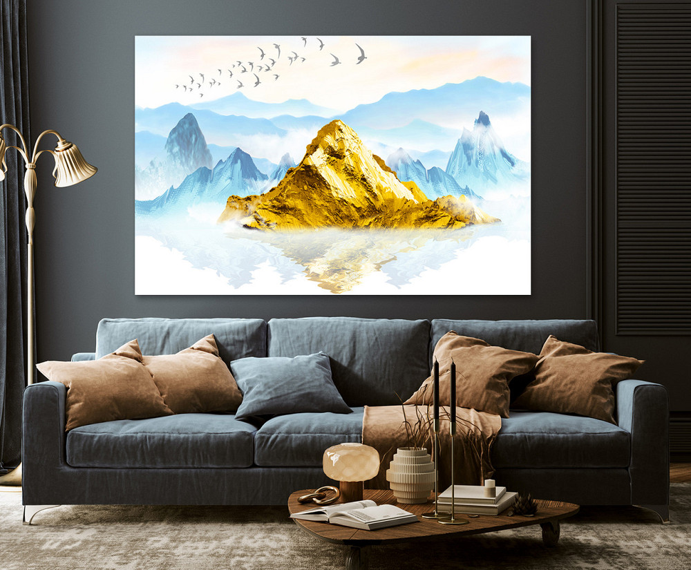 Картина полотно у вітальню / спальню Золота гора    MLP_184  ( 60х30см ) 80x120 см Київ - фото 3