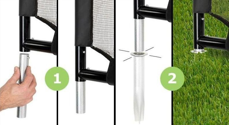 Ворота футбольні EXIT Coppa 220 х 170 см, чорні Київ - фото 7