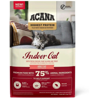 Сухой корм для кошек ACANA Highest Protein Indoor 4.5 кг (0064992723989) Винница - изображение 1