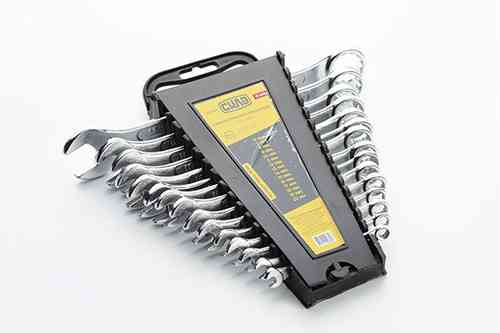 Набір рожково-накидних ключів СИЛА CrV стандарт 6-22 мм, 15 шт Харків