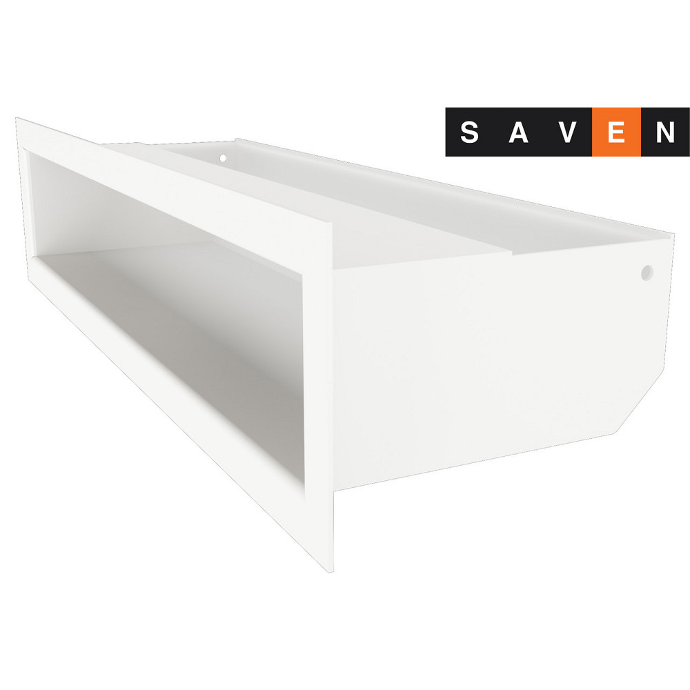 Вентиляційна решітка для каміна SAVEN Loft 90х400 біла Львів - фото 1