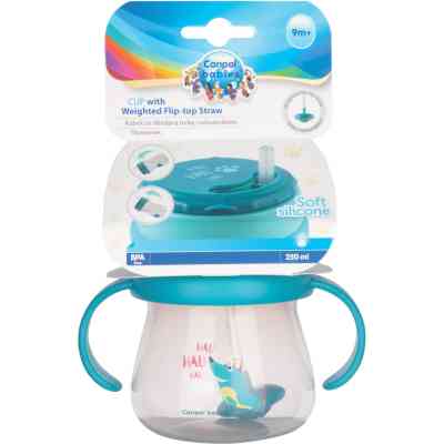 Поильник-непроливайка Canpol babies со складывающейся силиконовой трубочкой с утяжелителем 250 мл (56/517) Винница