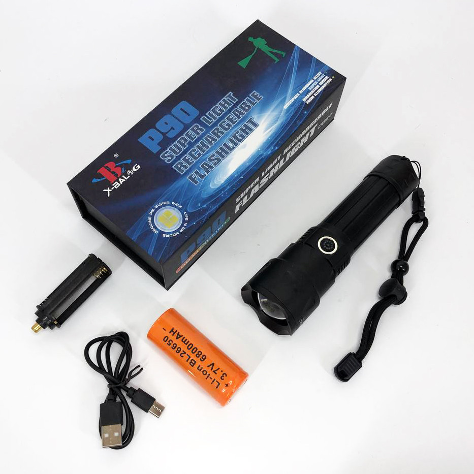 Оригинальный карманный фонарик Bailong BL-A75-P90, Мощные ручные фонари sofirn, Мощные фонарики HL-12 Львов - изображение 3